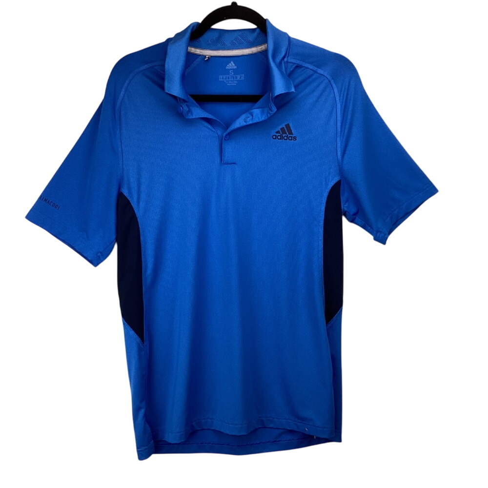 Adidas Golf Polo Shirt Size Small ClimaCool Athletic Short Sleeve Blue Casual‎